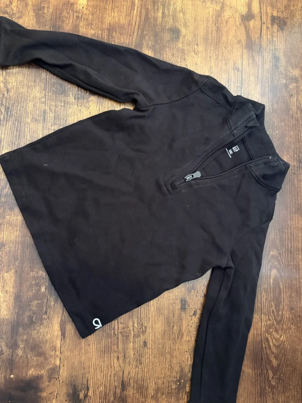 GAP Black Long Sleeve Half-Zip Kids Sweater